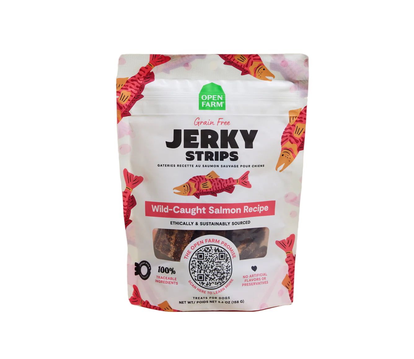 Open Farm Grain Free Salmon Jerky Strips For Dogs