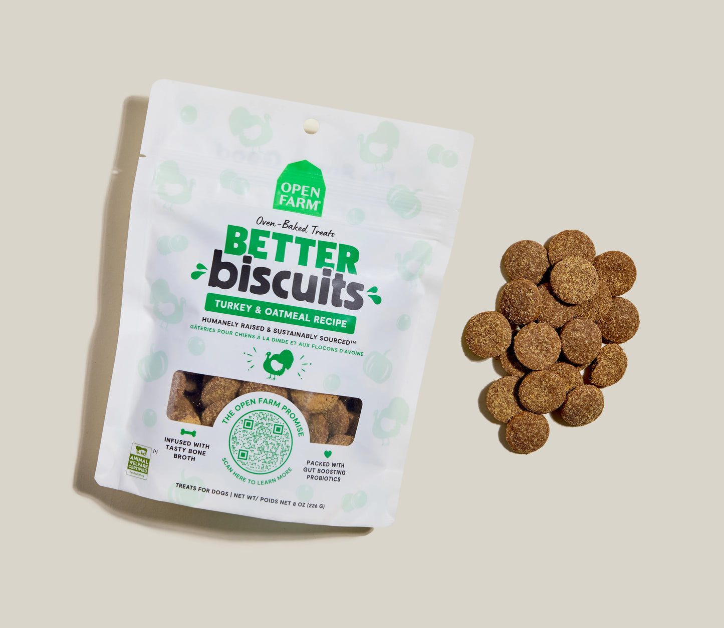 Open Farm Turkey & Oatmeal Better Biscuits For Dogs
