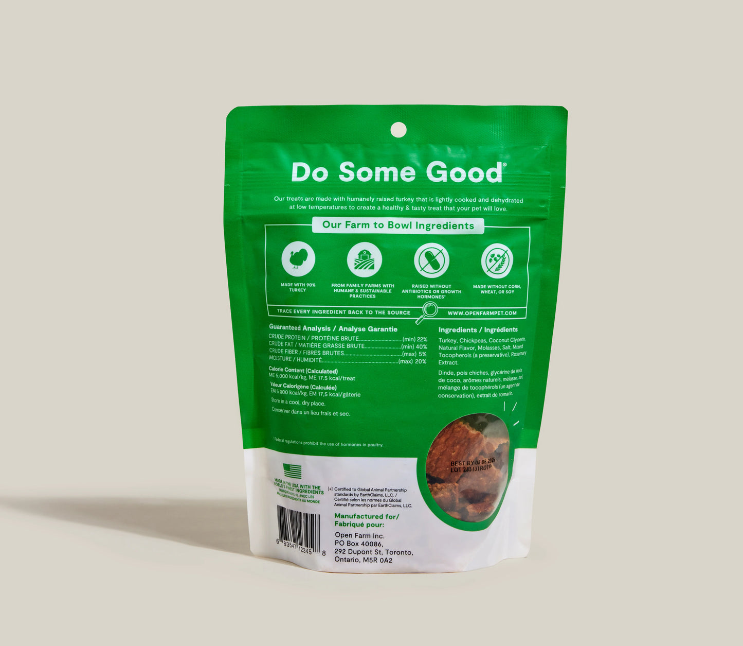 Open Farm Dehydrated Turkey Dog Treat