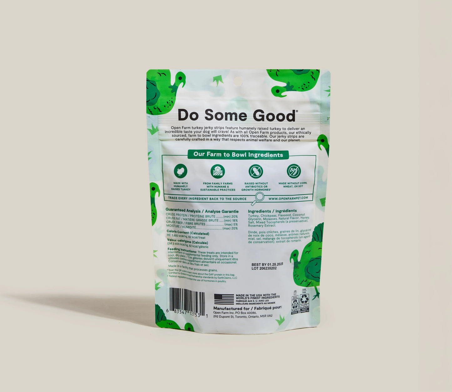 Open Farm Grain Free Turkey Jerky Strips For Dogs