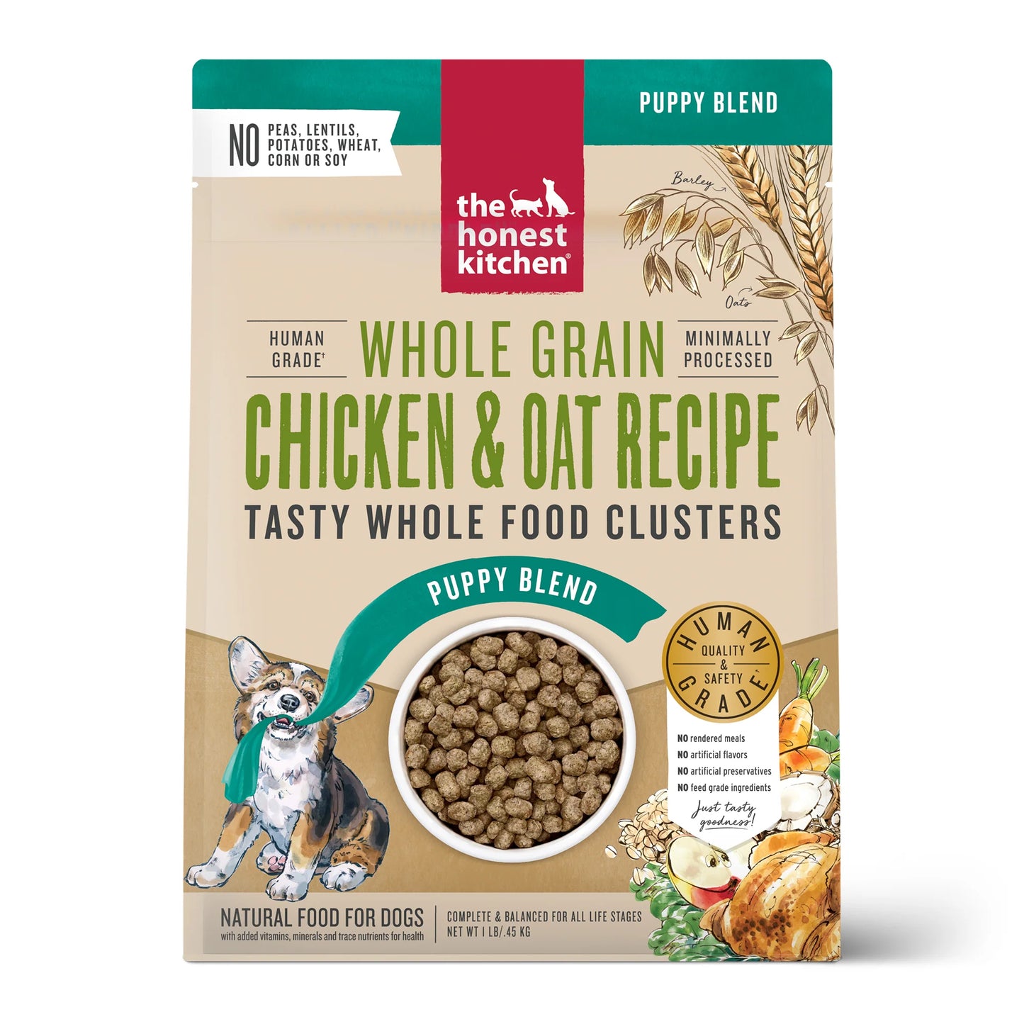 The Honest Kitchen Whole Food Clusters Chicken Recipe Puppy Blend Dog Food