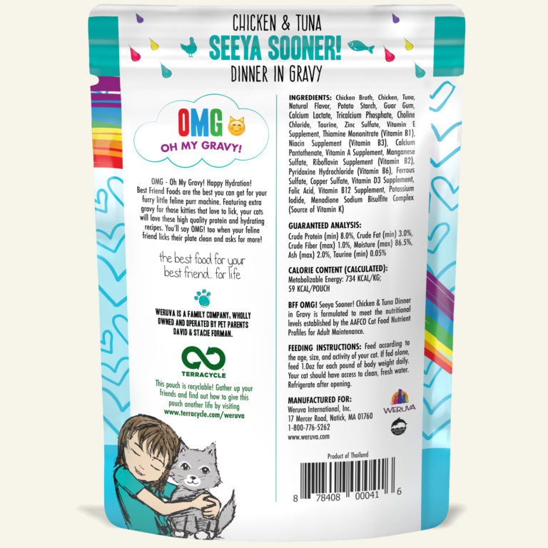 Weruva OMG Pouch Seeya Sooner! Chicken & Tuna Cat Food