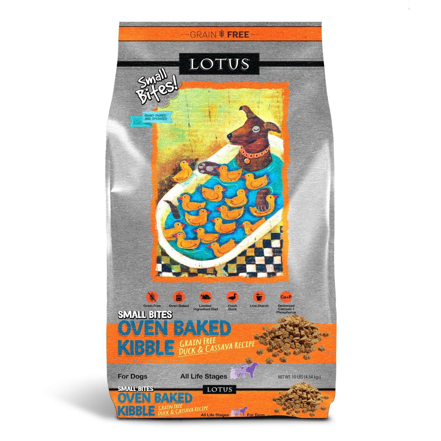 Lotus Small Bites Oven Baked Grain Free Duck Recipe Dog Kibble