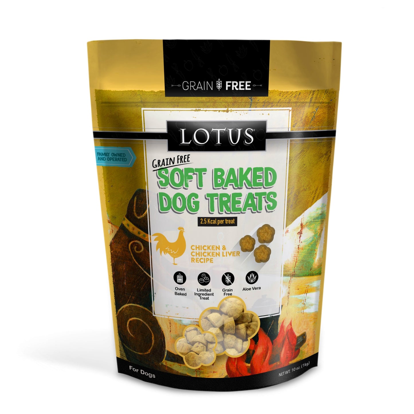 Lotus Grain Free Chicken Recipe Soft Baked Dog Treats