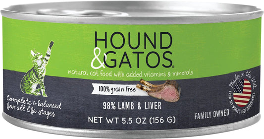 Hound & Gatos Grain Free Lamb & Liver Canned Cat Food
