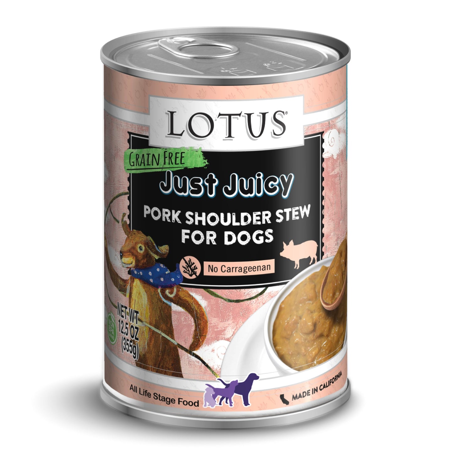 Lotus Dog Grain-Free Just Juicy Pork Shoulder Stew