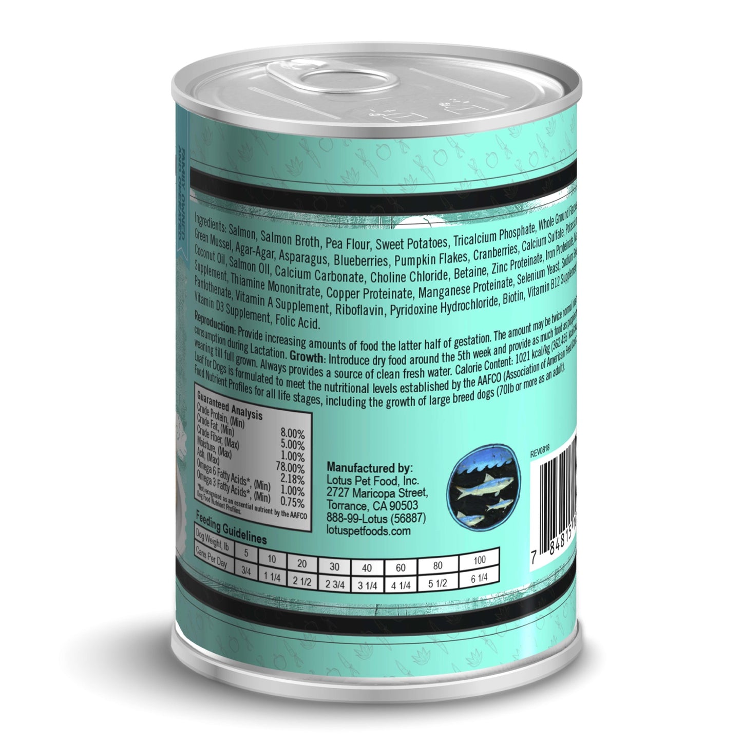 Lotus Dog Grain-Free Salmon Loaf Dog Food