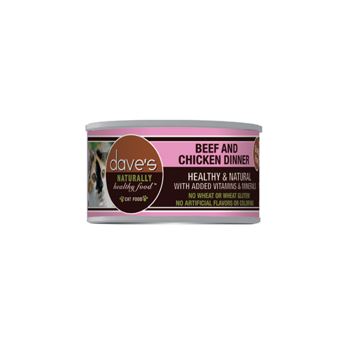 Dave’s Naturally Healthy Canned Cat Food Beef & Chicken Paté