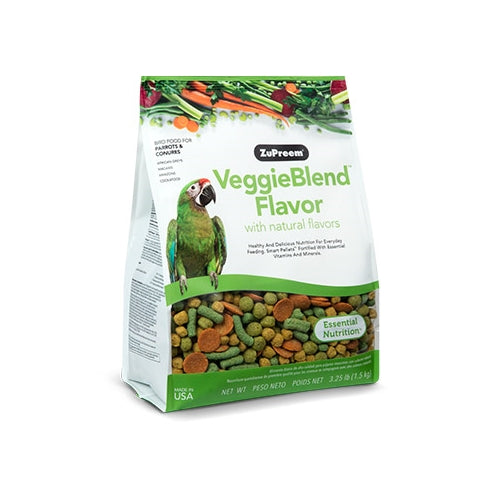 ZuPreem VeggieBlend for Parrots & Conures (Medium to Large Birds)