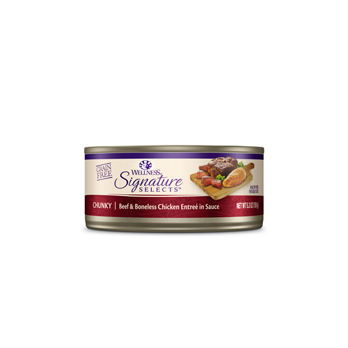 Wellness Signature Select Chunky Beef & White Meat Chicken Entree in Sauce Canned Cat Food