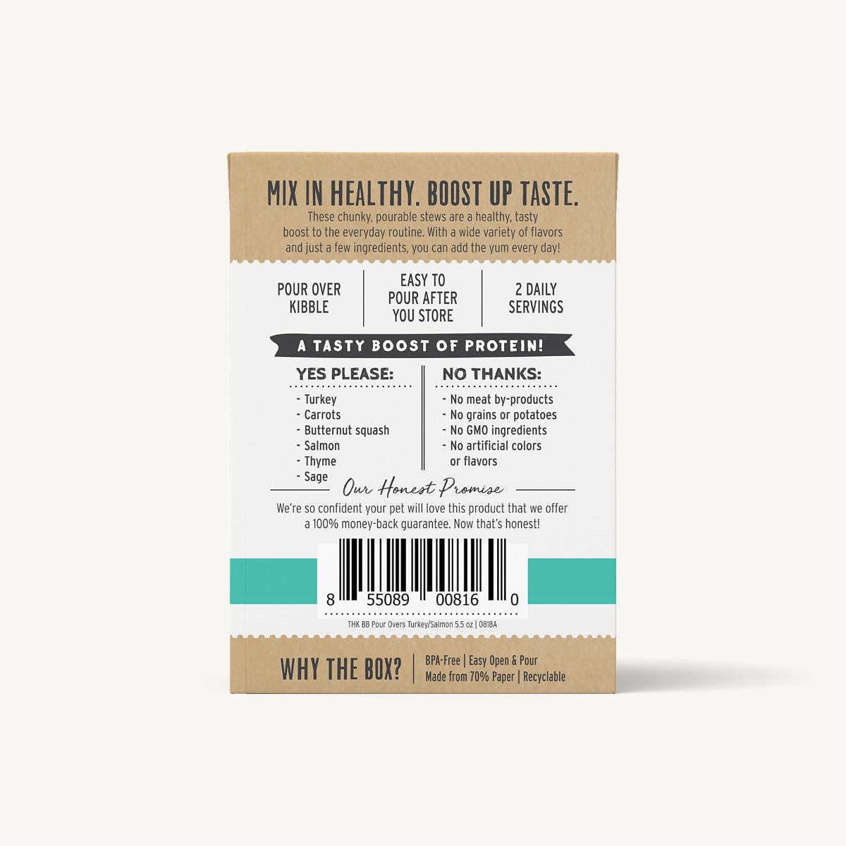 The Honest Kitchen Bone Broth Pour Overs Turkey & Salmon Stew Dog Food