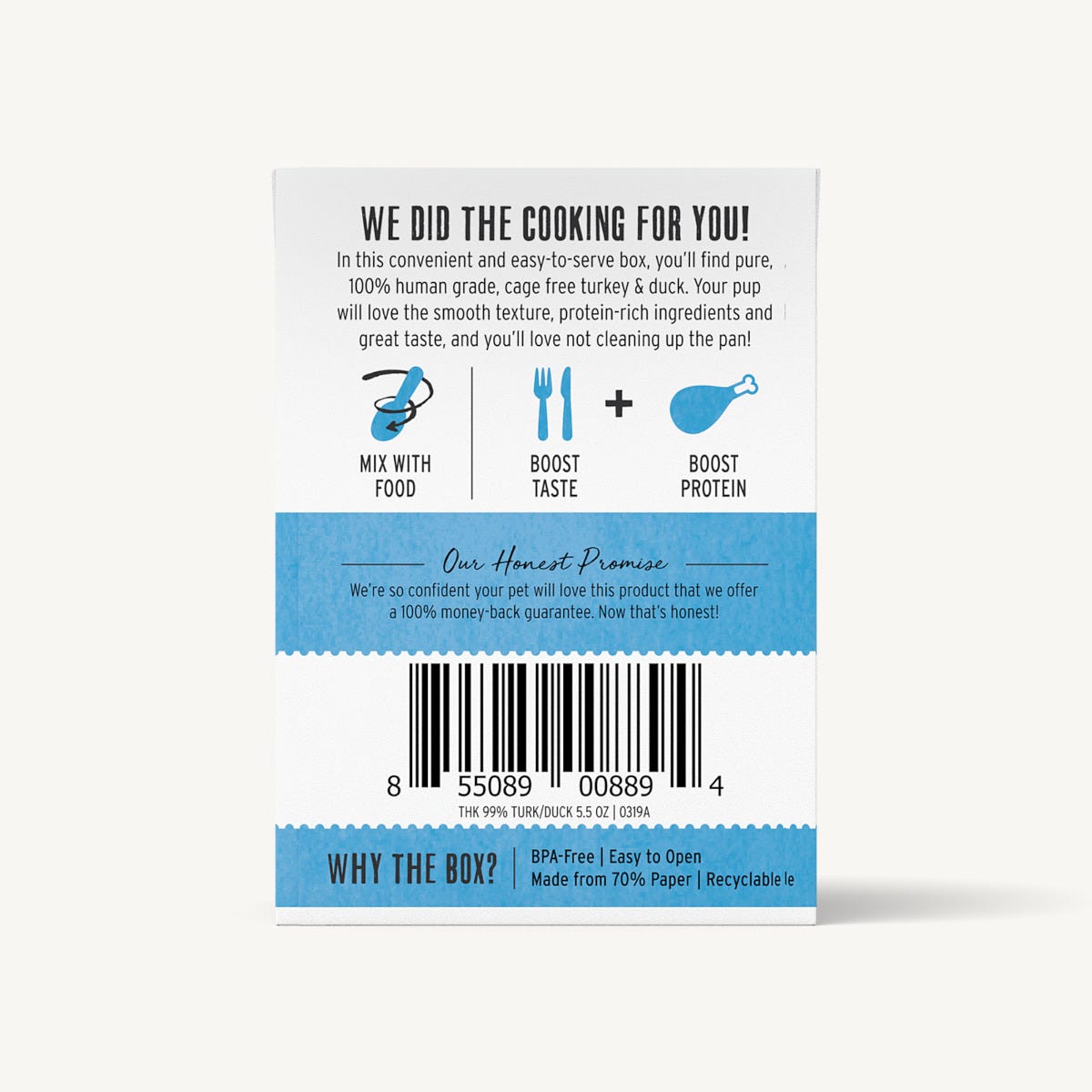 The Honest Kitchen 99% Turkey & Duck Meal Booster Wet Dog Food