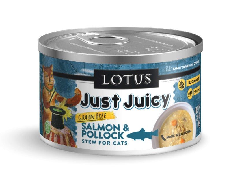 Lotus Cat Grain-Free Just Juicy Salmon & Pollock Stew