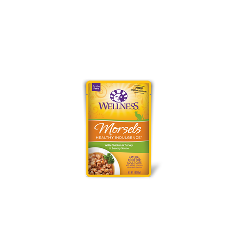 Wellness Healthy Indulgence Turkey and Chicken Pouch Cat Food