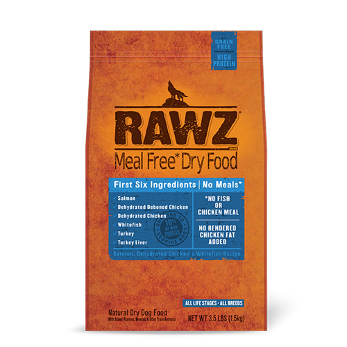 RAWZ Salmon, Dehydrated Chicken and Whitefish Recipe for Dogs