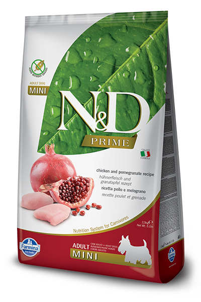 Farmina Natural & Delicious Prime Chicken & Pomegranate Adult Mini Dog Food