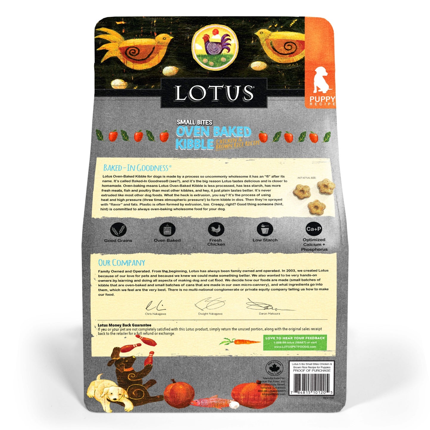 Lotus Small Bites Oven Baked Chicken Recipe Puppy Kibble