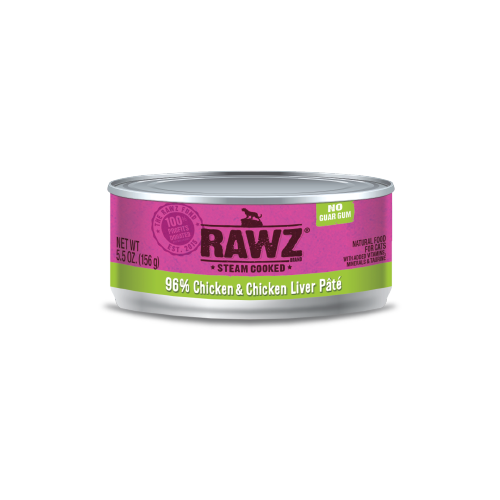 RAWZ 96% Chicken and Chicken Liver Pate Canned Cat Food