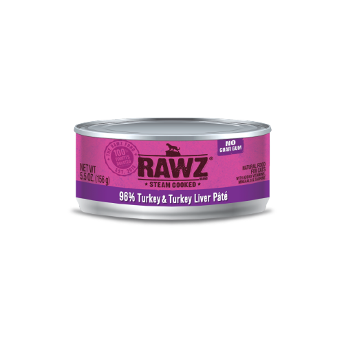 RAWZ 96% Turkey and Turkey Liver Pate Canned Cat Food