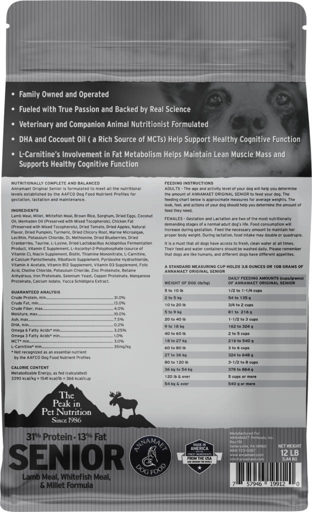 Annamaet Original Senior Dry Dog Food