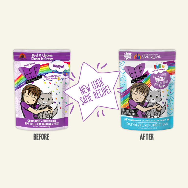 Weruva OMG Pouch Booya! Beef & Chicken Cat Food