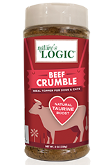 Nature's Logic Beef Crumble Meal Topper for Dogs and Cats
