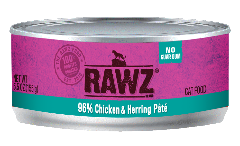 RAWZ 96% Chicken & Herring Pate Canned Cat Food