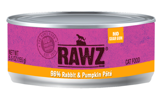 RAWZ 96% Rabbit & Pumpkin Pate Canned Cat Food
