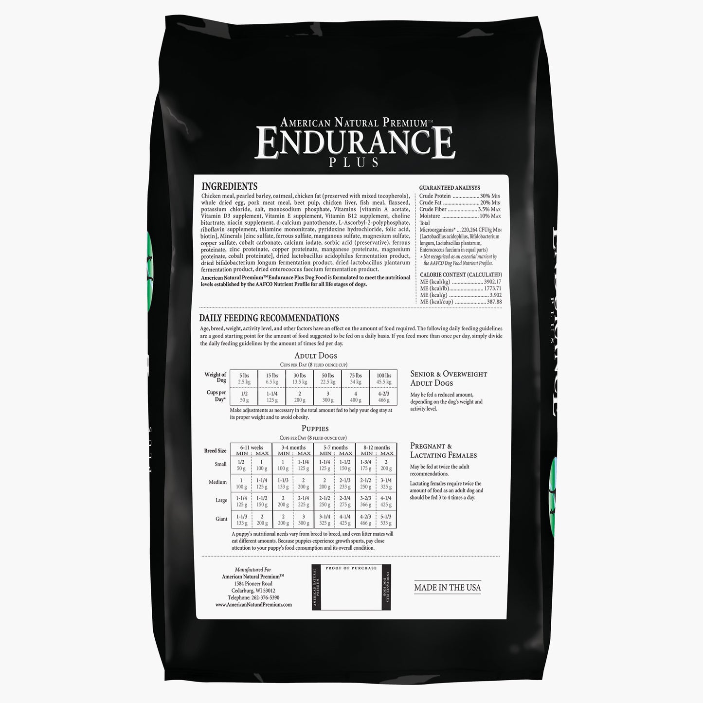 American Natural Premium Endurance Plus Recipe Dog Food