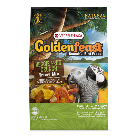 Goldenfeast Veggie Fruit Crunch Treat Mix for Large Birds