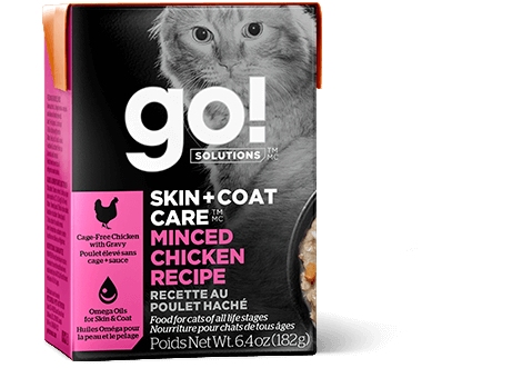 Go! Solutions Skin + Coat Care Minced Chicken Recipe for Cats