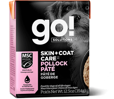 Go! Skin + Coat Care Pollock Pâté for dogs 