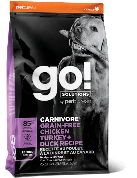 Go! Carnivore Chicken, Turkey, Duck Grain Free Senior Recipe for Dogs