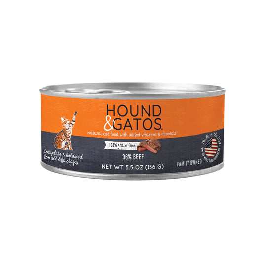 Hound & Gatos Grain Free Beef Canned Cat Food