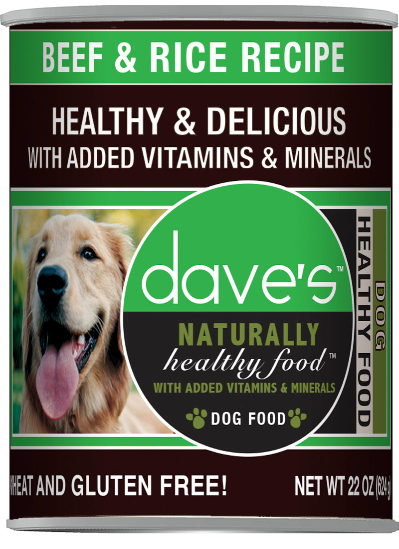 Dave’s Naturally Healthy Beef & Rice Canned Dog Food