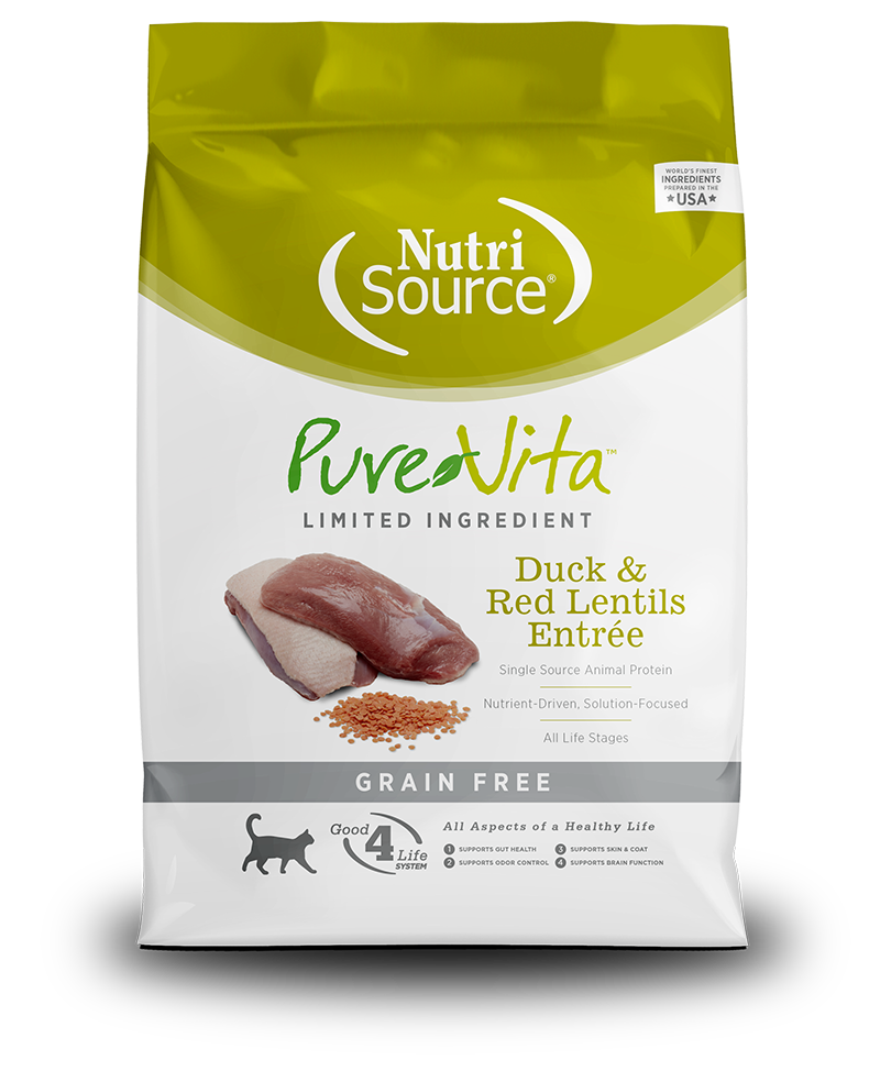 PureVita Grain Free Duck & Red Lentils Dry Cat Food