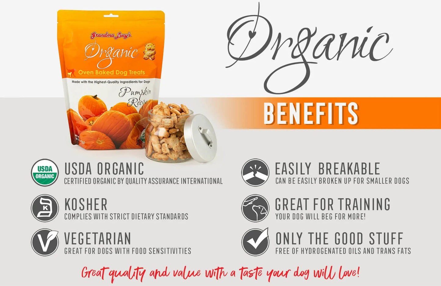 Grandma Lucy's Organic Pumpkin Dog Treat