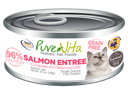 PureVita Grain Free Salmon Entrée for Cats
