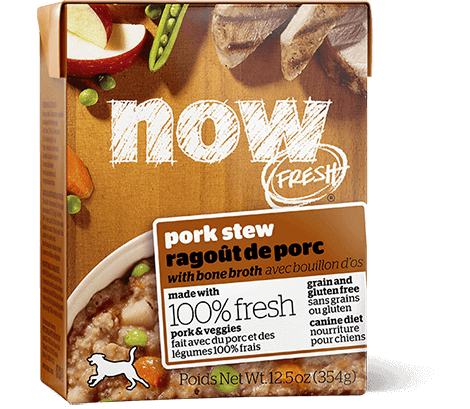 Now! Fresh All Breeds Grain Free Pork Stew with Bone Broth
