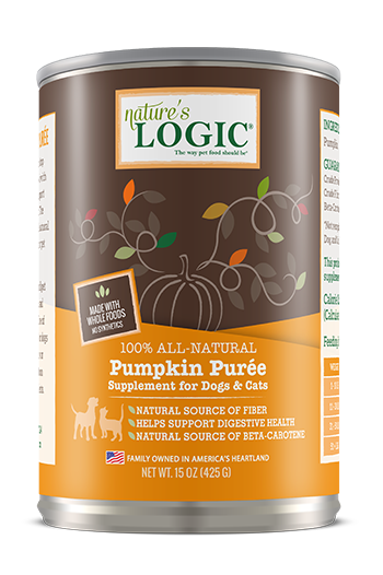 Nature's Logic Pumpkin Puree Canned Dog & Cat Supplement