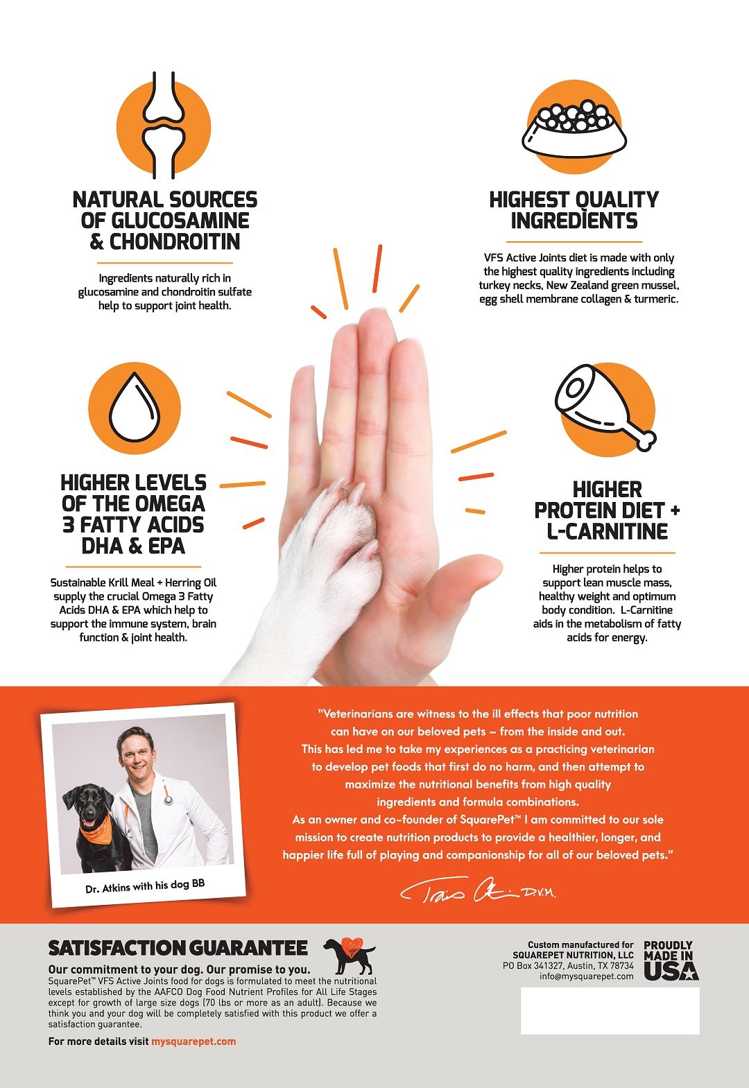 SquarePet VFS Canine Active Joints Formula Dry Dog Food