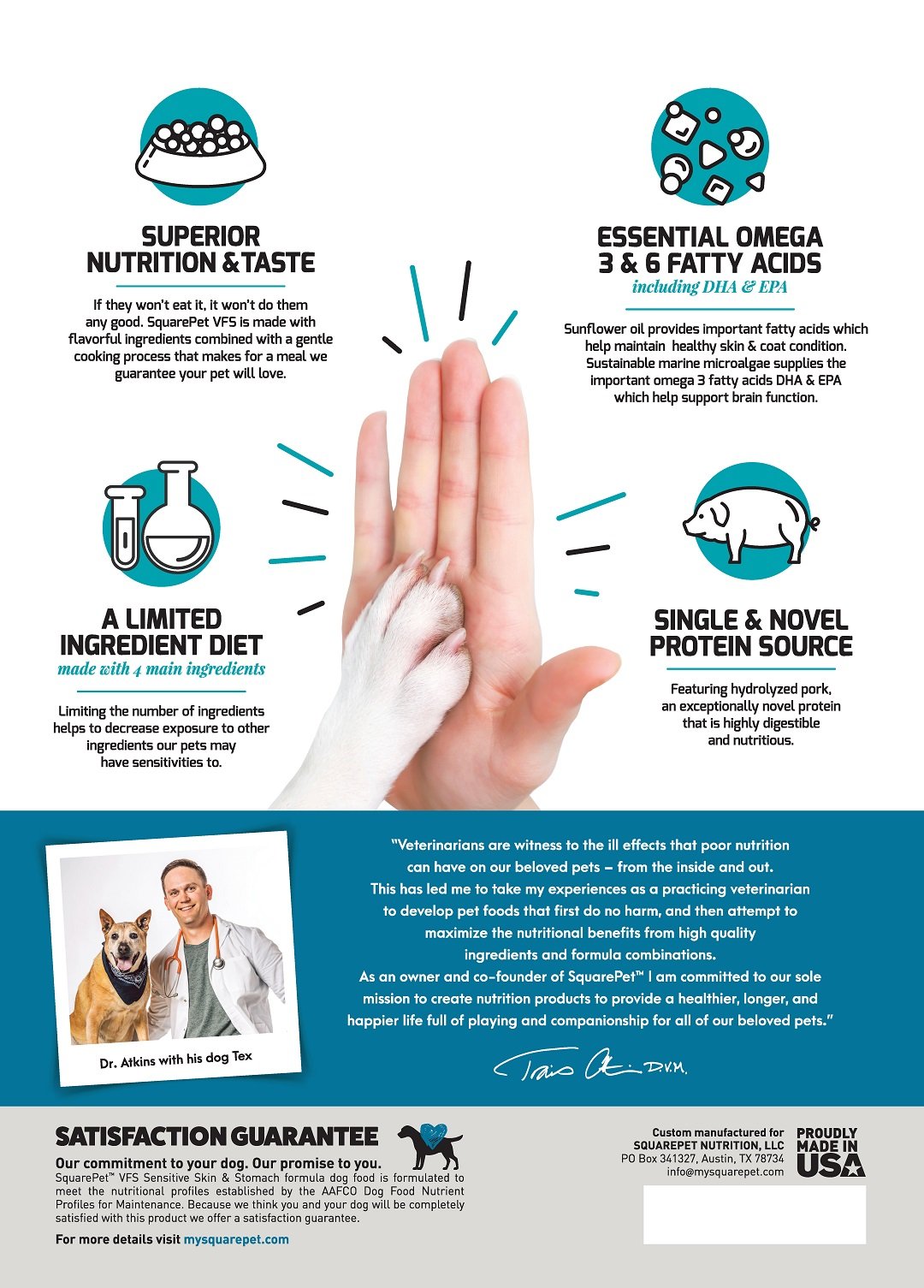 SquarePet VFS Canine Skin & Digestive Support Formula Dry Dog Food