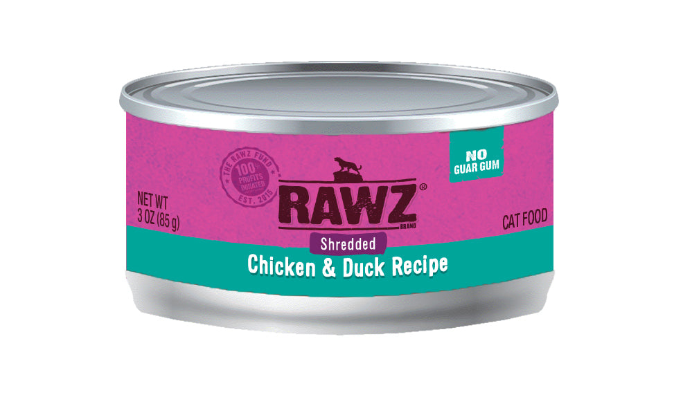 RAWZ Shredded Chicken & Duck Canned Cat Food