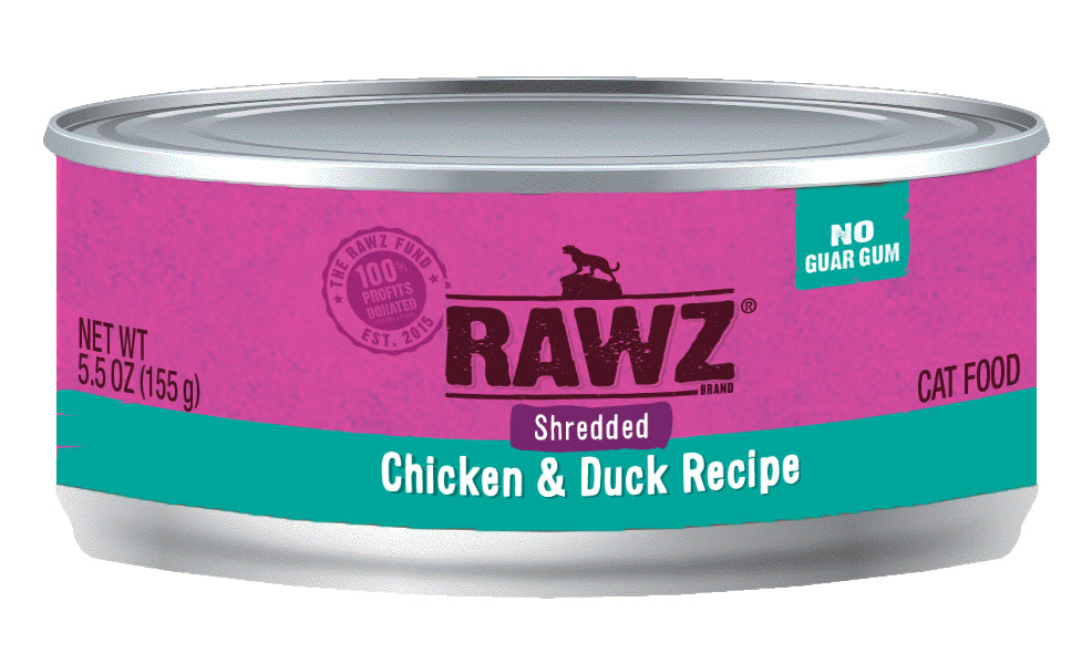 RAWZ Shredded Chicken & Duck Canned Cat Food