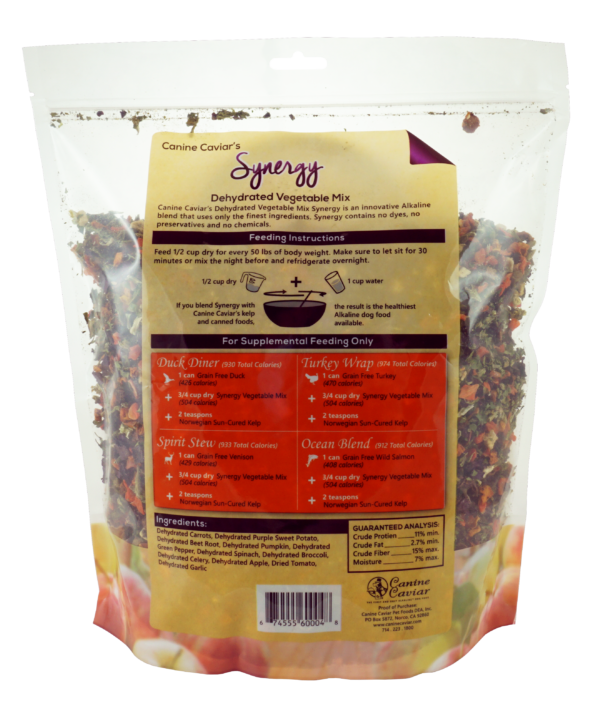 Canine Caviar Synergy Dehydrated Vegetable Mix for Dogs