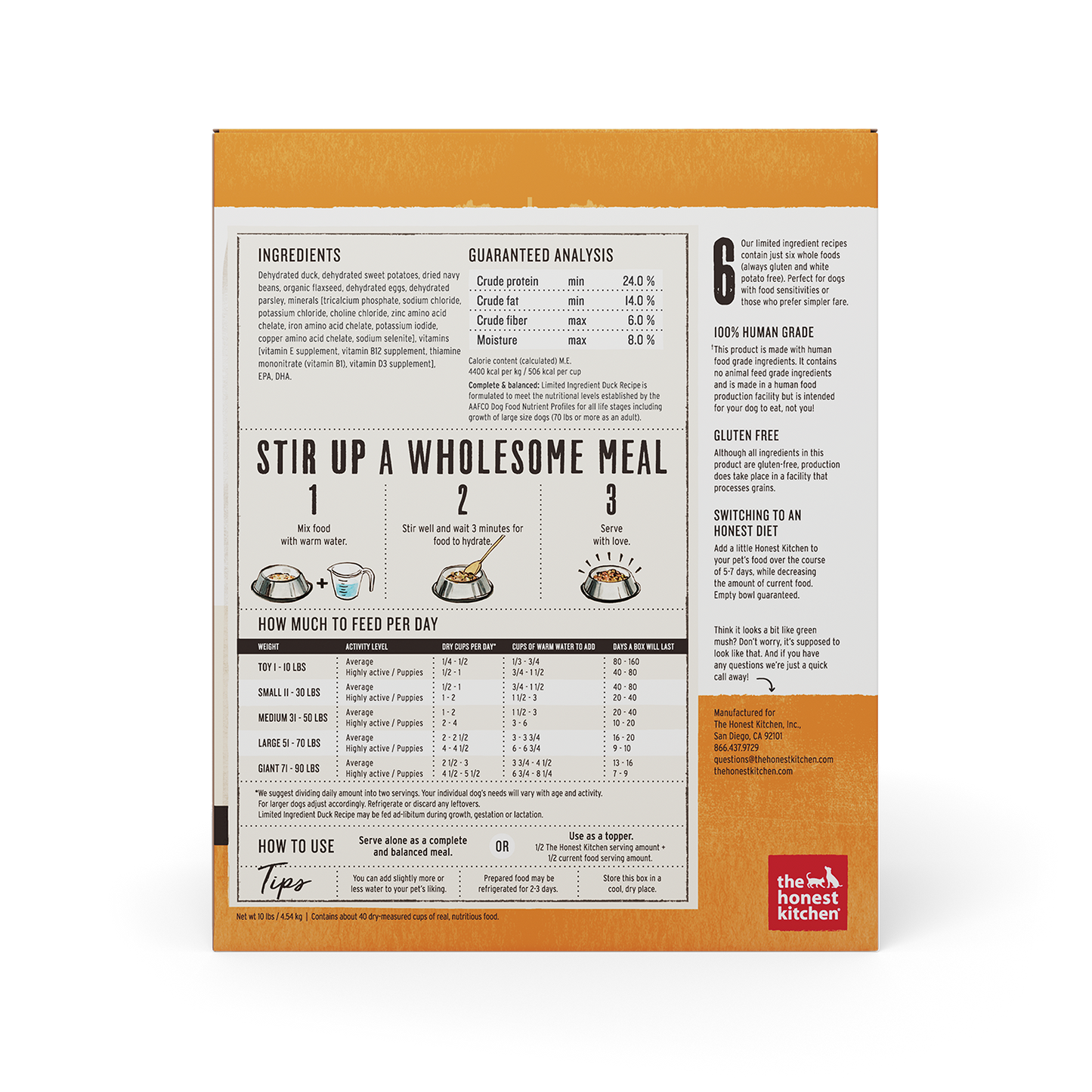 The Honest Kitchen Dehydrated Limited Ingredient Duck Dog Food