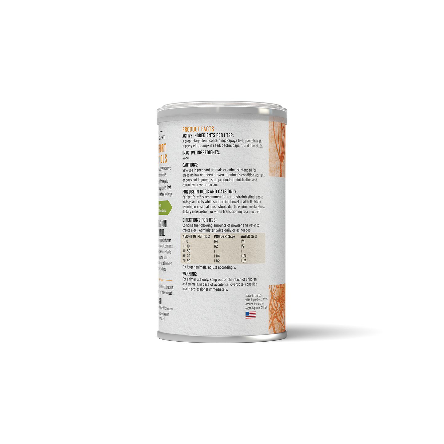 The Honest Kitchen Perfect Form Herbal Digestive Supplement for Dogs & Cats