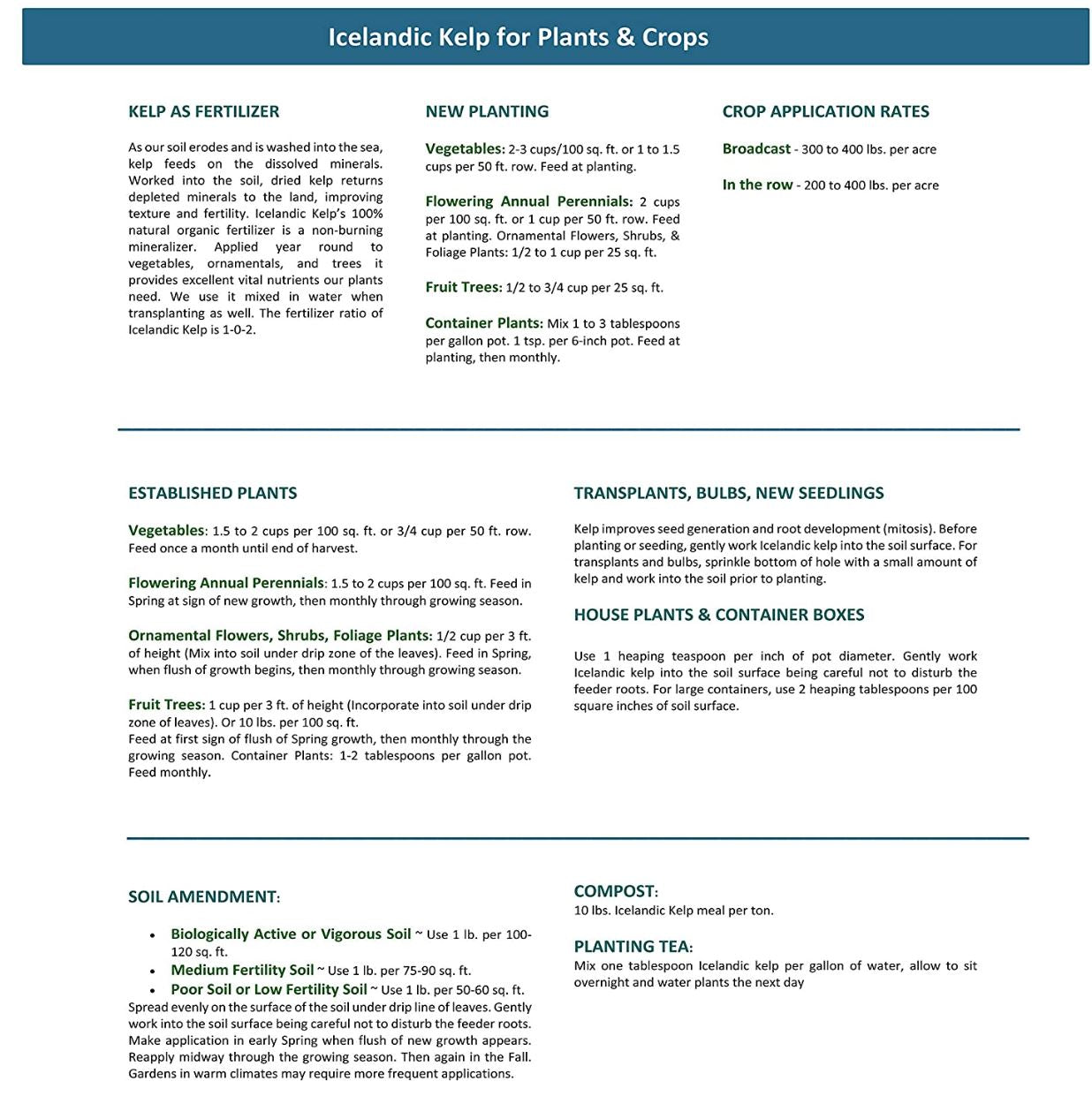 Thorvin Organic Kelp Meal – Natural Supplement & Fertilizer