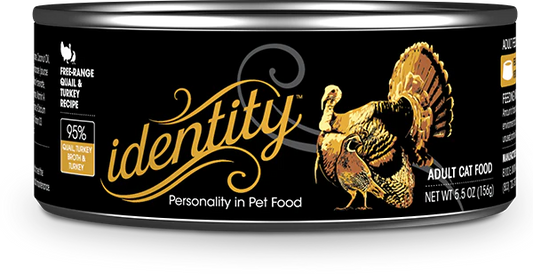 Identity 95% Free-Range Quail, Turkey Broth & Turkey Pate Wet Cat Food