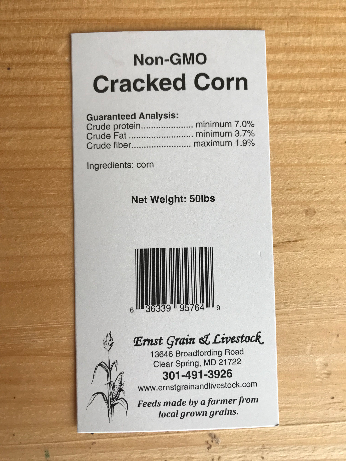 Ernst Grain Cracked Corn, Non-GMO